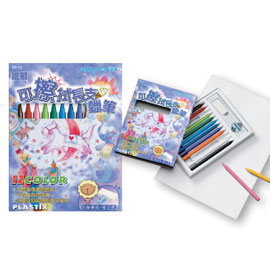 【雄獅】SP-12 可擦拭塑膠蠟筆12色/組