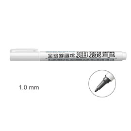 【雄獅】V-310 直液前壓式油漆筆1.0mm 白色/支