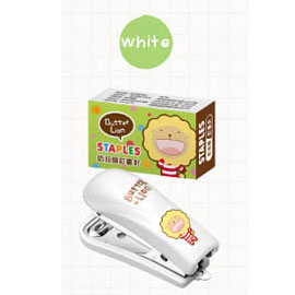 【雄獅】HS212 奶油獅迷你釘書機+針(白)/組