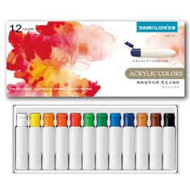 【雄獅】NAC-12 透明壓克力水彩 12色/組
