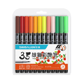 缺貨中 【雄獅】BP35/24 彩艷筆24色/組 