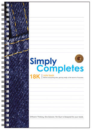 博崴 AO3004 Simply 18K透明PP膠圈筆記 -6本入 / 包