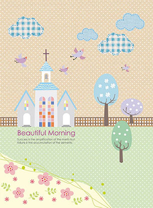 博崴 AF1069 16K平裝筆記(教堂早晨) -10本入 / 包