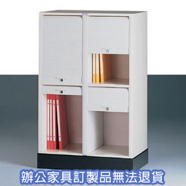 【潔保】 捲門式公文櫃系列 CP-6204+CP-02  二排二層+腳座 