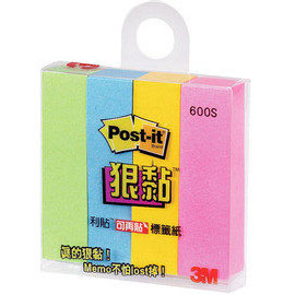 【3M】600S 狠黏可再貼標籤紙系列 4色/包