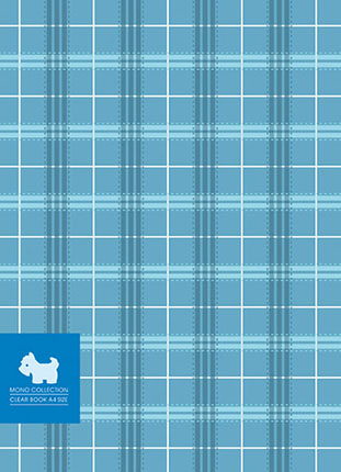 博崴 AM2286 MONO布格紋資料簿-藍(10入) / 個