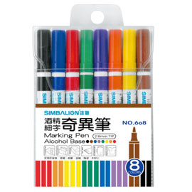 【雄獅】608 奇異筆 八色組/組