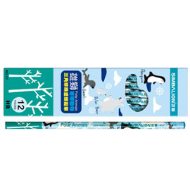 【雄獅】37 HB 寒帶動物三角塗頭珍珠鉛筆 12入/打 