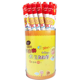 【雄獅】PB-802 奶油獅學齡鉛筆三角鉛筆36支/筒 