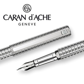 CARAN d'ACHE 瑞士卡達  HEXAGONAL 海克森鋼筆(銀鍍銠)-M  / 支