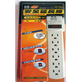 【明家】SP-607 1開6插電腦延長線6呎 / 條