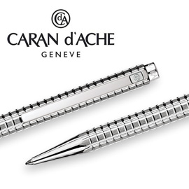 CARAN d'ACHE 瑞士卡達  HEXAGONAL 海克森原子筆(銀鍍銠)  / 支