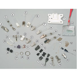 北金文具 #21 英字牌 L535A 灰色吊夾別針 100入/包