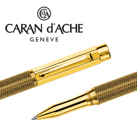 CARAN d'ACHE 瑞士卡達 VARIUS 維樂斯鎧甲鋼珠筆(金) / 支