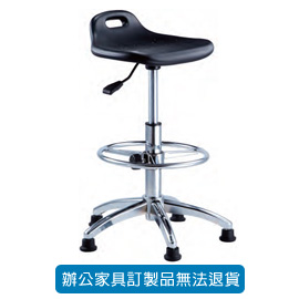 潔保 吧台椅系列 PU-014W 黑色 (活動輪)