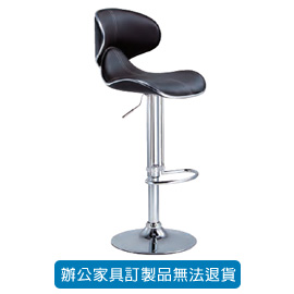 潔保 吧台椅系列 D-015A 黑 皮