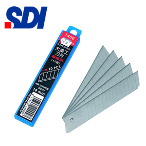 【北金文具】SDI 手牌 1450 日本特殊鋼 SK2 加鉻 大美工刀片 10片/盒