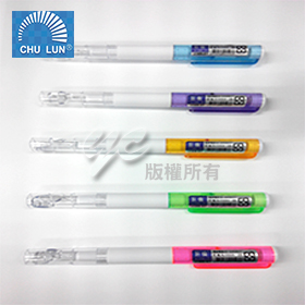巨倫 A-1593 LED 燈筆 + 哨子 原子筆 顏色隨機出貨 36入/筒