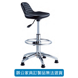 潔保 吧台椅系列 PU-034W 黑色 (活動輪)