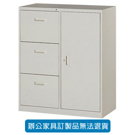 潔保 理想櫃 Lateral Cbinet 系列 UC-4 複合三抽屜一門式 