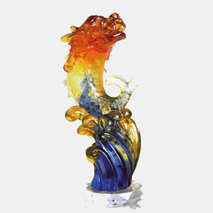 北金文具 E018-01 獨佔鰲頭 琉璃品/座