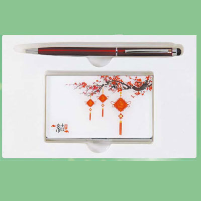 GC2 細緻紅觸控筆+彩名結名片夾晶亮盒 E067/ 盒