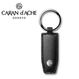 CARAN d'ACHE 瑞士卡達 CdA小牛皮鑰匙圈. 黑