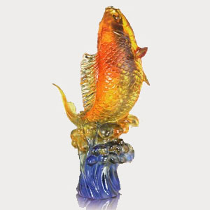 北金文具 E019-03 如魚得水 琉璃品/座
