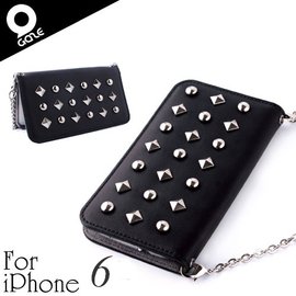 yardiX代理 【韓國潮牌Gaze Glitter OX iPhone6手工鉚釘真皮保護套】鍊帶皮包造型 保護殼/保護皮套 適合搭配保護貼/觸控筆