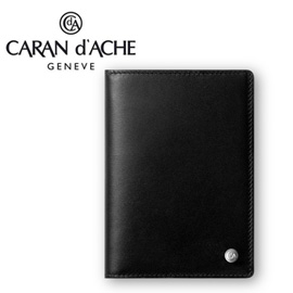 CARAN d'ACHE 瑞士卡達 CdA小牛皮護照夾. 黑