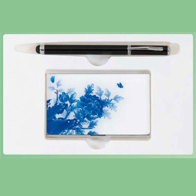 GC2 迷你觸控原子筆+彩名大藍名片夾晶亮盒 E066/ 盒