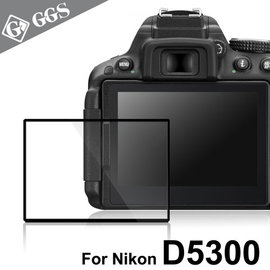 【GGS IV LARMOR金鋼防爆玻璃靜電吸附相機保護貼-NIKON D5300專用】硬度8H 日本光學材質
