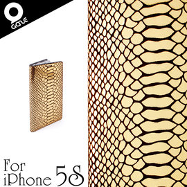 yardiX代理 【韓國潮牌Gaze Gold Python iPhone 5/5S金色蟒紋手工真皮保護套 】皮夾造型 保護殼/保護皮套 適合搭配保護貼/觸控筆