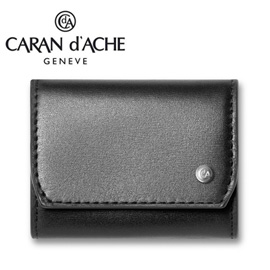CARAN d'ACHE 瑞士卡達 CdA小牛皮零錢包. 黑