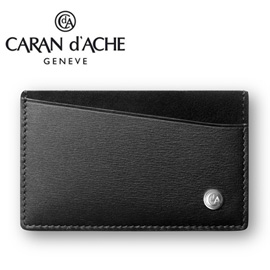 CARAN d'ACHE 瑞士卡達 CdA小牛皮卡式名片夾. 黑