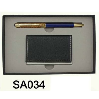 GC2 招財金箔筆+皮面名片夾手工盒 SA034/ 盒
