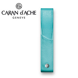 CARAN d'ACHE 瑞士卡達 LEMAN 利曼系列 小牛皮筆套. 天藍(1)