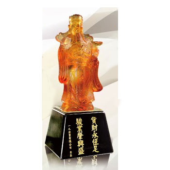 北金文具 E010-02 財神 琉璃獎座/座