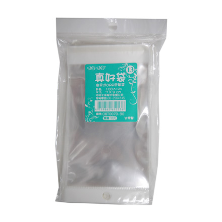 真好袋 OBT0070-90 OPP吊掛式自黏袋 7 x 9cm -100個入 / 包