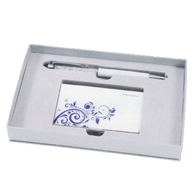 GC2 觸控白鑽+藍與白名片夾磁盒禮盒 / 組