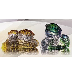 北金文具 KC-01020 財寶對獅 琉璃品/座