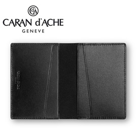 CARAN d'ACHE 瑞士卡達 CdA小牛皮名片夾. 黑