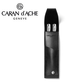 CARAN d'ACHE 瑞士卡達 CdA小牛皮筆套. 黑(2)