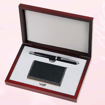 GC2 黑騎士原子筆+皮面名片夾 A002/ 組