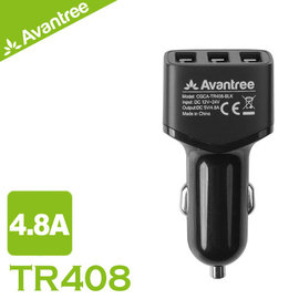 walkbox代理【Avantree USB 4.8A三埠車充/車用充電器(TR408)】可同時充iPad Mini/iPhone5/samsung/hTC平板手機等