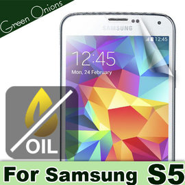yardiX代理【美國Green Onions Oleophobic 抗油水保護貼--Samsung Galaxy S5 I9600款】疏油疏水 搭保護殼/保護套或觸控筆更佳