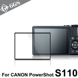 yardiX代理【GGS IV LARMOR金鋼防爆玻璃靜電吸附相機保護貼-CANON PowerShot S110專用】硬度8H 日本光學材質