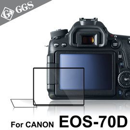 yardiX代理【GGS IV LARMOR金鋼防爆玻璃靜電吸附相機保護貼-CANON EOS-70D專用】硬度8H 日本光學材質