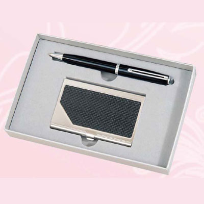 GC2 黑騎士原子筆+碳纖名片夾磁盒禮盒 C007/ 組