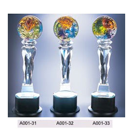 北金文具 A001 水晶琉璃獎座(有燈)/座